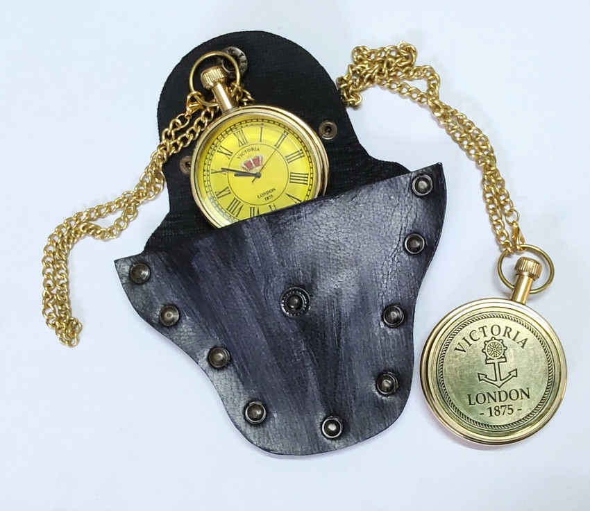 Brass pocket top watch chain