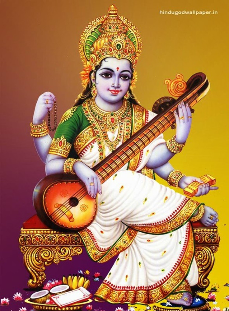 Goddess Saraswati Wallpapers - Top Free Goddess Saraswati Backgrounds -  WallpaperAccess