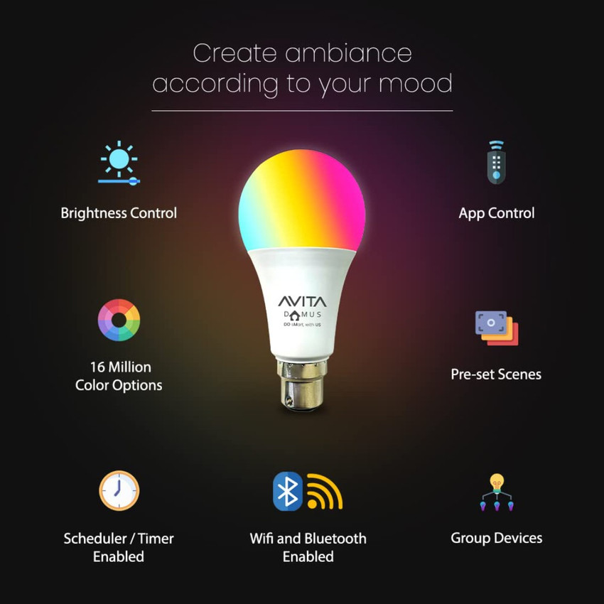 Avita 12W LED 5CH RGB Smart Bulb