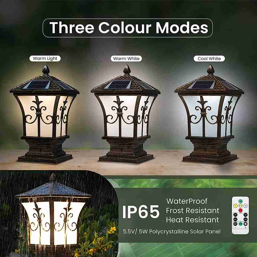 Solar gate best sale pillar lights