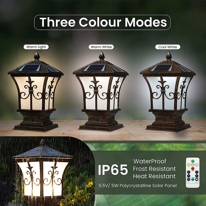 Homehop Antique 2 in 1 AC Solar gate light for main for Home