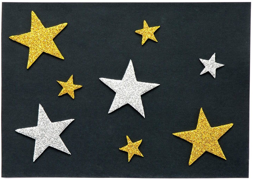 Glitter Stars Foam Stickers, 130 Pieces