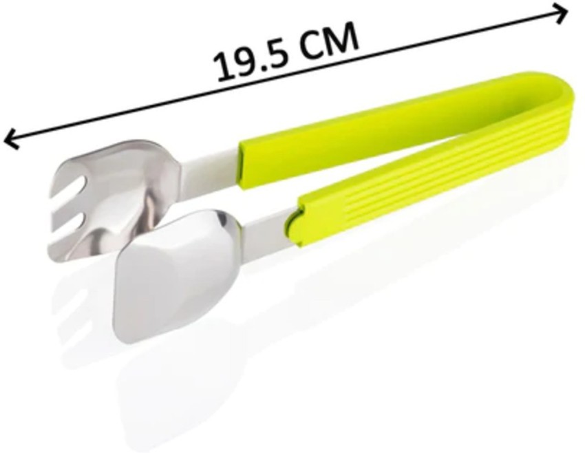 Stainless Steel Tong Heavy Duty With Nonslip Silicone Handle 23 cm