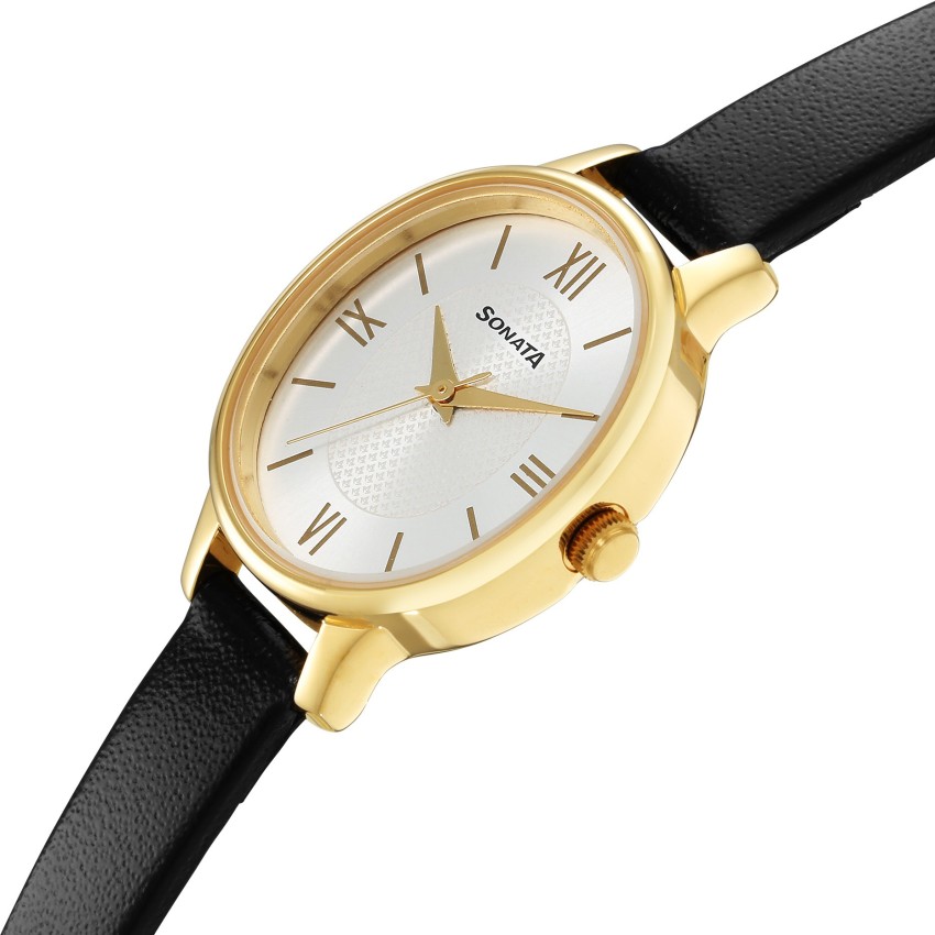 SONATA 8179YL01 Classic Gold Analog Watch For Women Buy SONATA