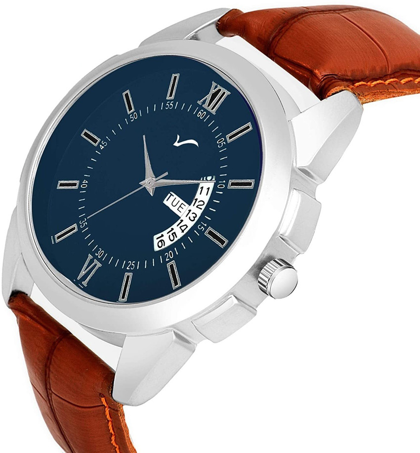 Wrightrack Exclusive Day Date Series Quartz Movement Stylish White