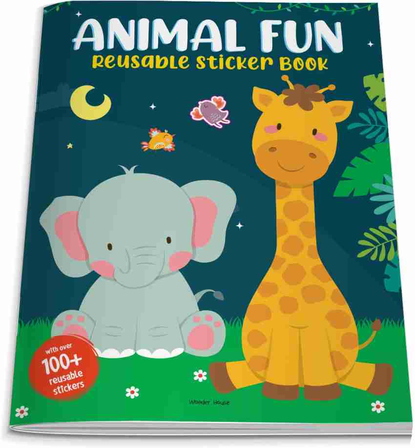 Buy Animal Fun Reusable Sticker Book For Children by Wonder