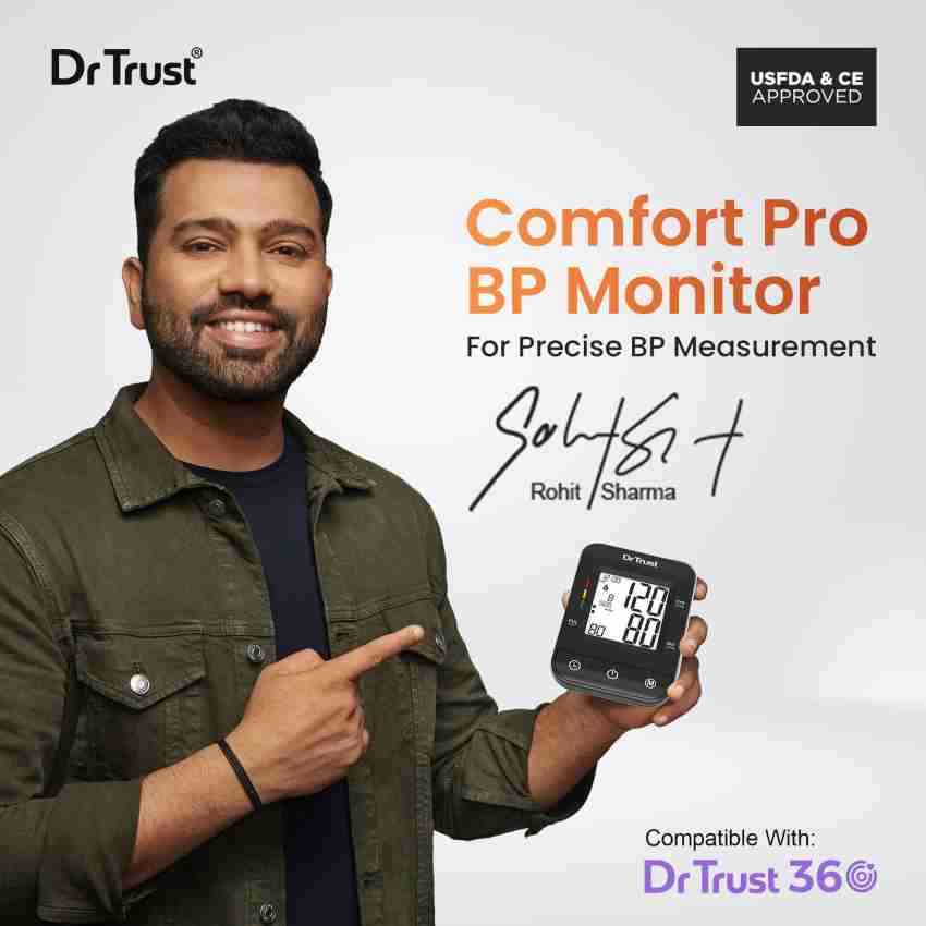 Dr. Trust (USA) Fully Automatic A-One Rechargeable Digital Blood Pressure  Monitor Machine (Micro USB Compatible & Digital Thermometer Included) Bp  Monitor - Dr. Trust 