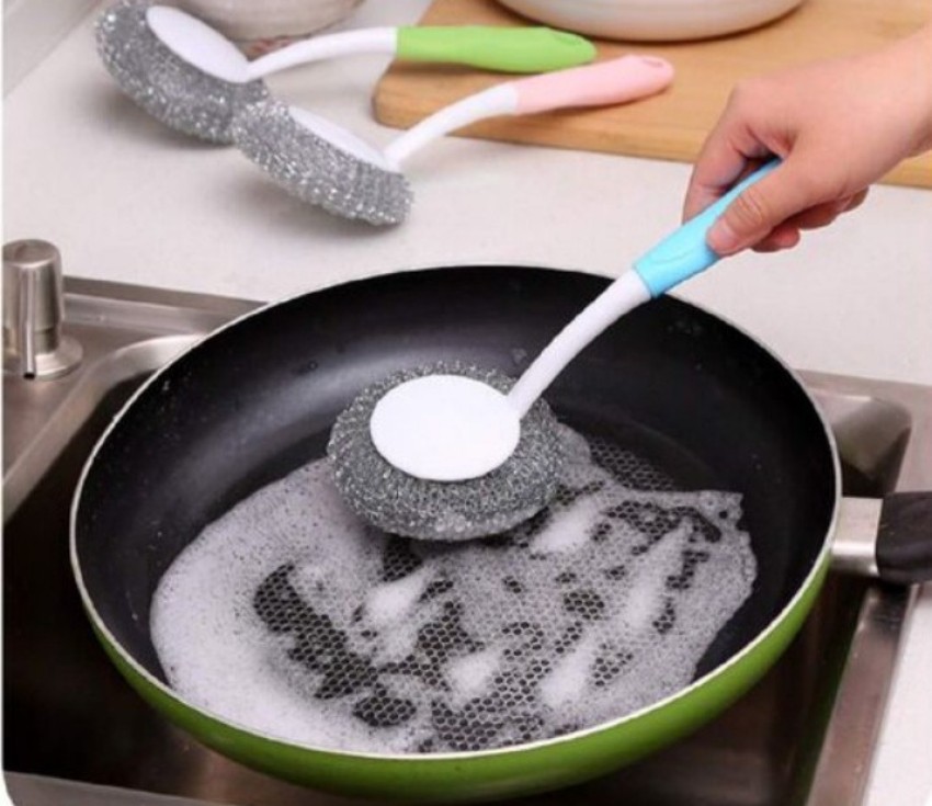 4pcs Pot Baking Dish Cast Iron Skillets Pan Scraper Cleaning Tool