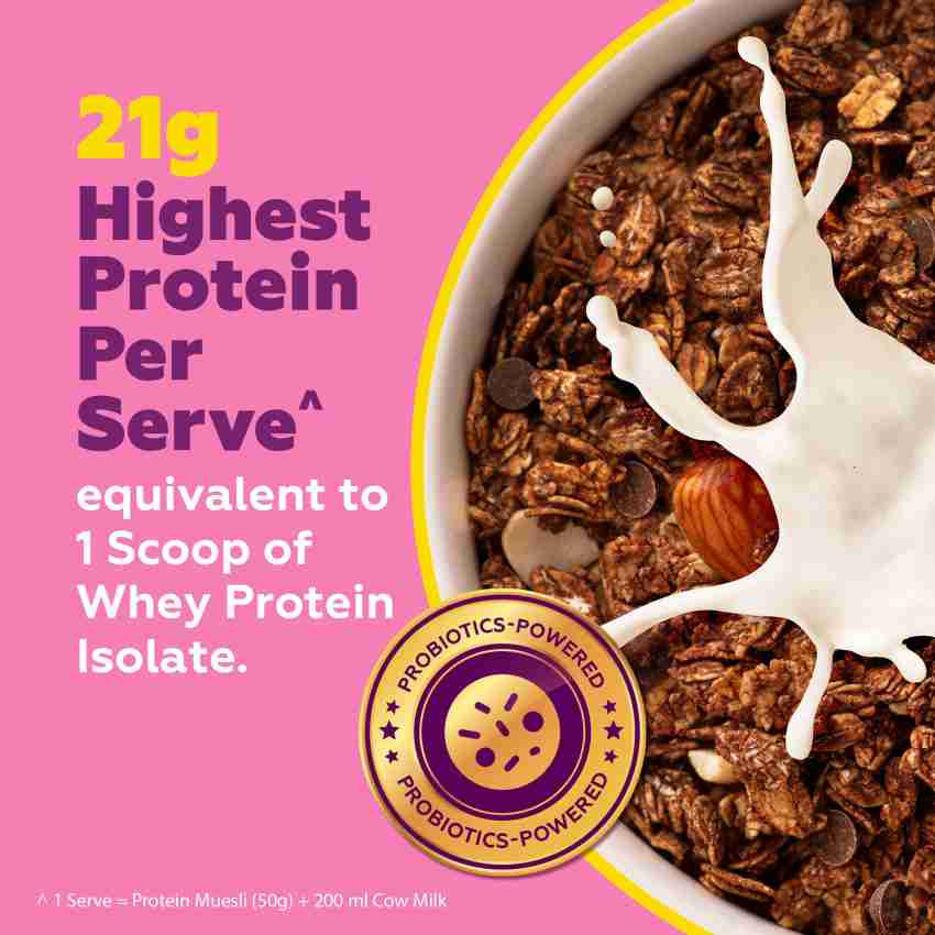 Yogabar 21g Protein Muesli - Choco Almond + Cranberry Box Price in