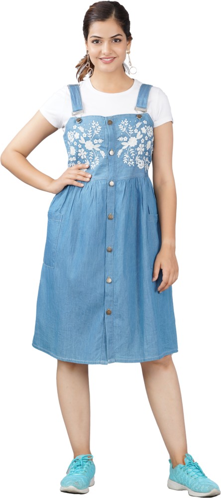 SUMAVI FASHION Women A-line Blue Dress - Buy SUMAVI FASHION Women