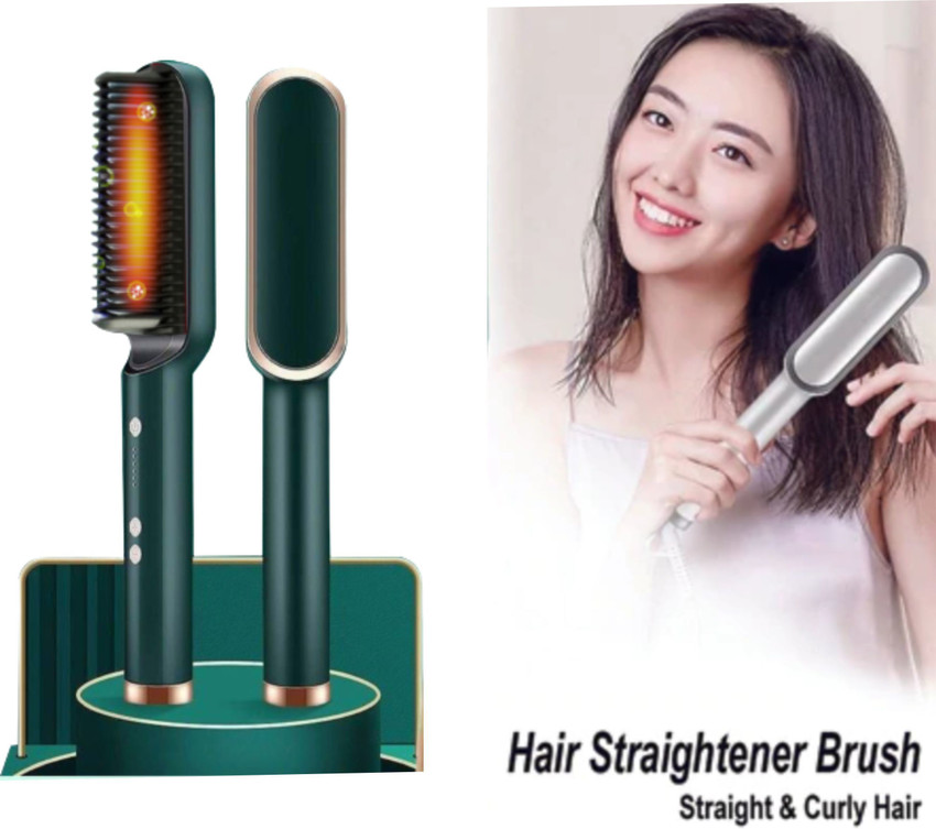 KANCHA Frizz Free Silky Hair Anti Scads Hair Straightener Comb for