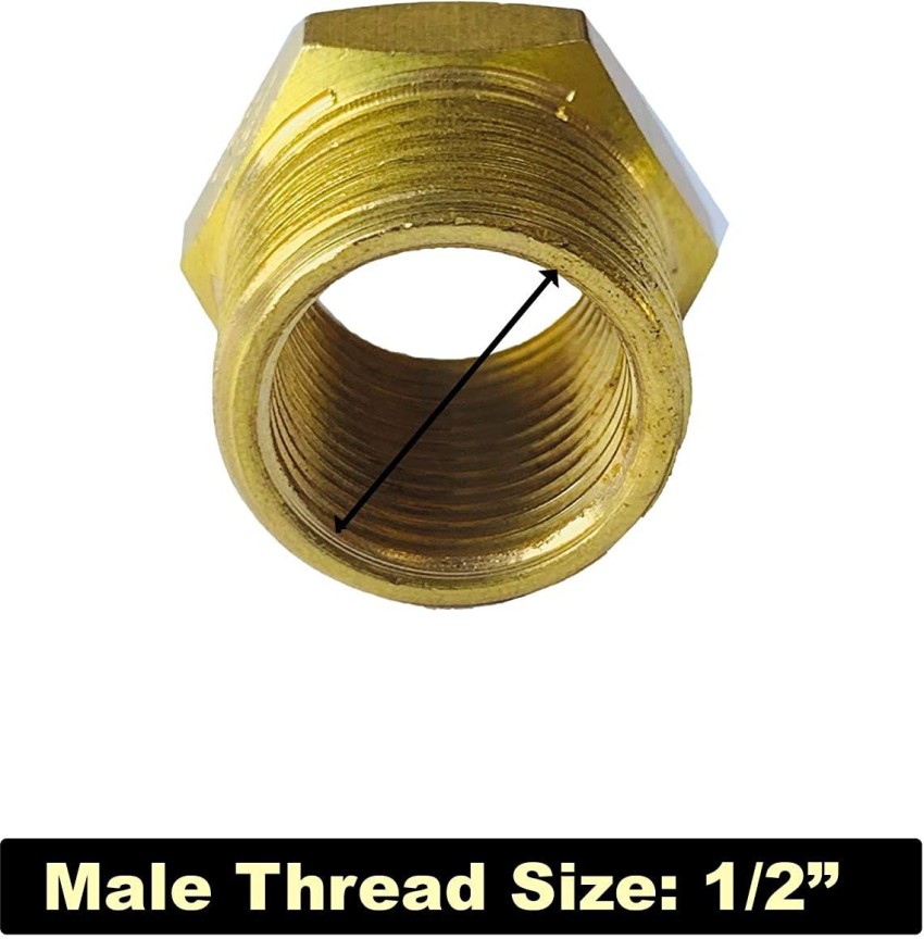 1/2 In. Brass Male Female Thread Adapter Connector Plumbing Pipe Fitting  Durable