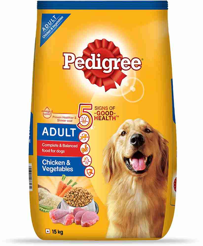 PEDIGREE Adult Chicken Vegetable 15 kg Dry Adult Dog Food
