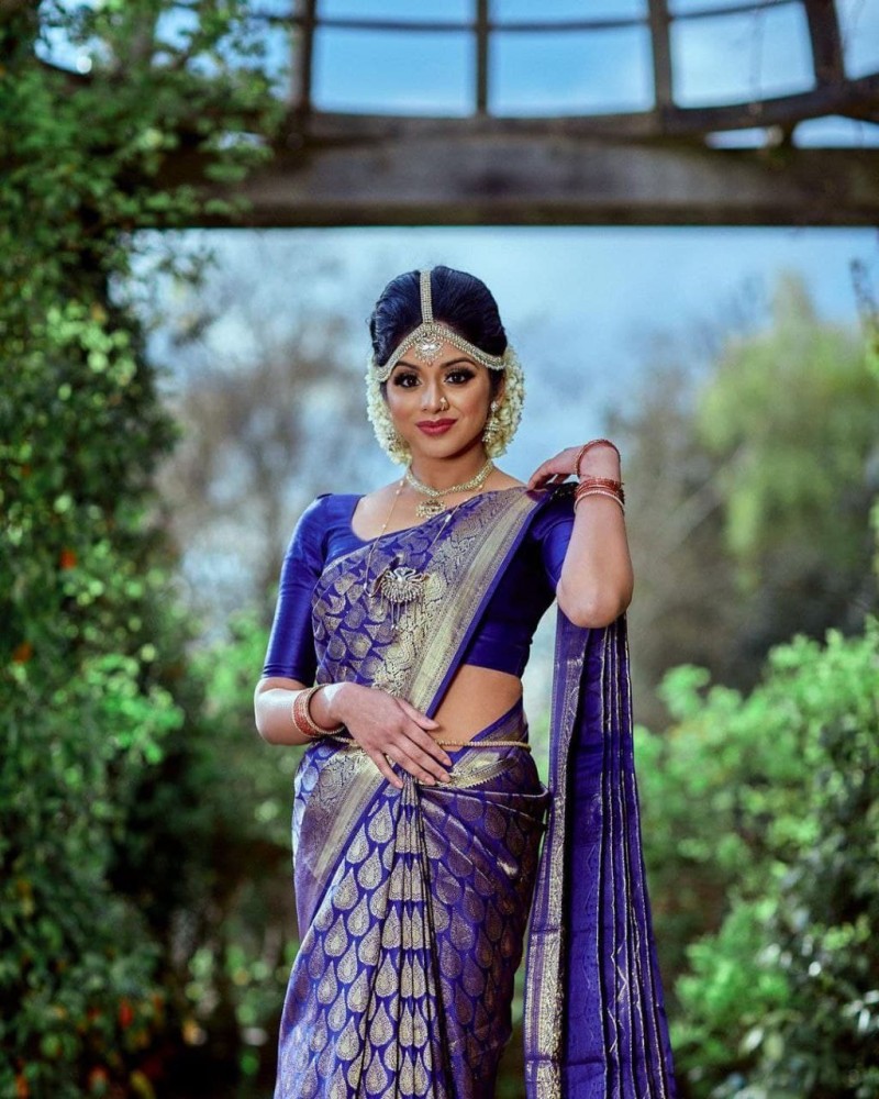 Royal blue deals bridal saree