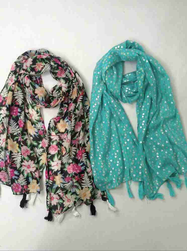 UNIQUE SAPPHIRE Printed Cotton Blend Girls Stole Buy UNIQUE