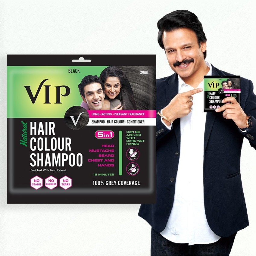 Buy VIP Hair Color Shampoo Black 40ml Online  Lulu Hypermarket India
