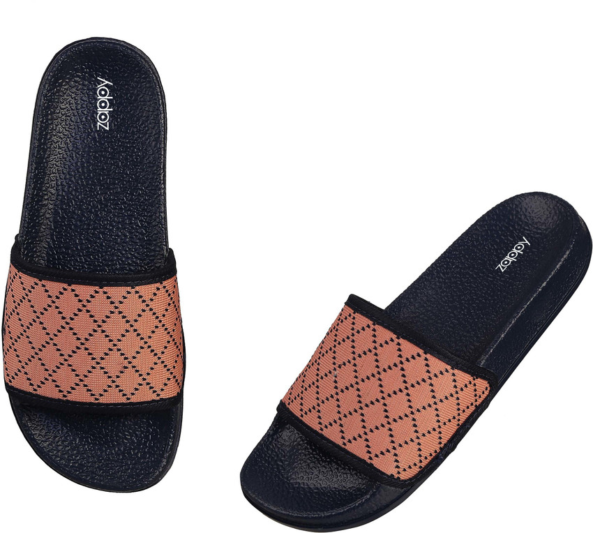 Zappy black sale slide flip flop