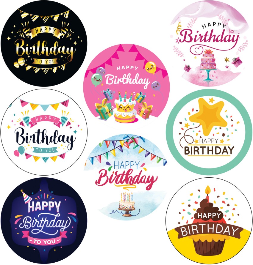 twinster 3.81 cm 1.5 Inch Colorful Birthday Round Stickers, (Pack of 100  Pieces) Self Adhesive Sticker Price in India - Buy twinster 3.81 cm 1.5  Inch Colorful Birthday Round Stickers, (Pack of