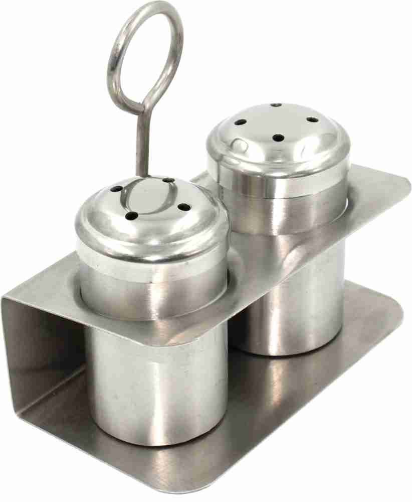 3pcs/set Stainless Steel Spice Shaker, Classic Salt Pepper Dredge Shaker  For Kitchen