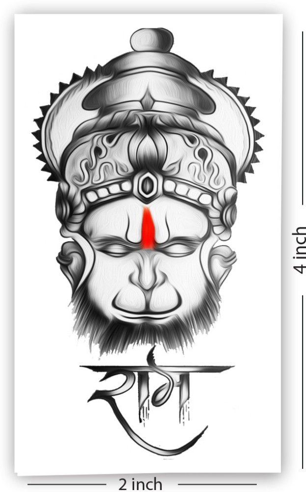 Hanuman Tattoo Bajrangbali  Hanuman tattoo Hindu tattoos Shiva tattoo  design