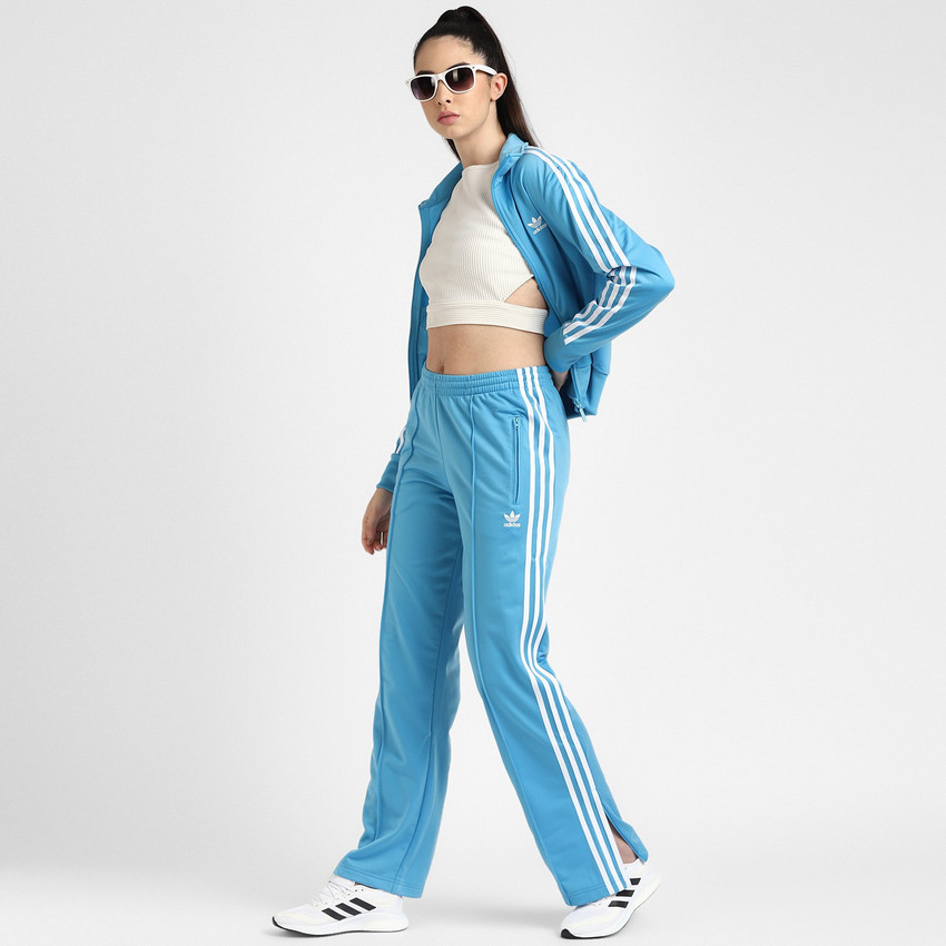 Baby blue adidas pants womens sale