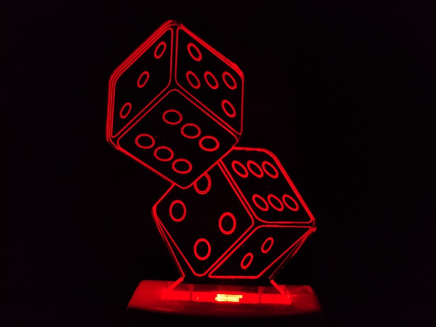 Red Robin 2 DICE Acrylic 3D Illusion RGB 7 Auto Colour Changing LED Plug  and Play Night Lamp Price in India - Buy Red Robin 2 DICE Acrylic 3D  Illusion RGB 7