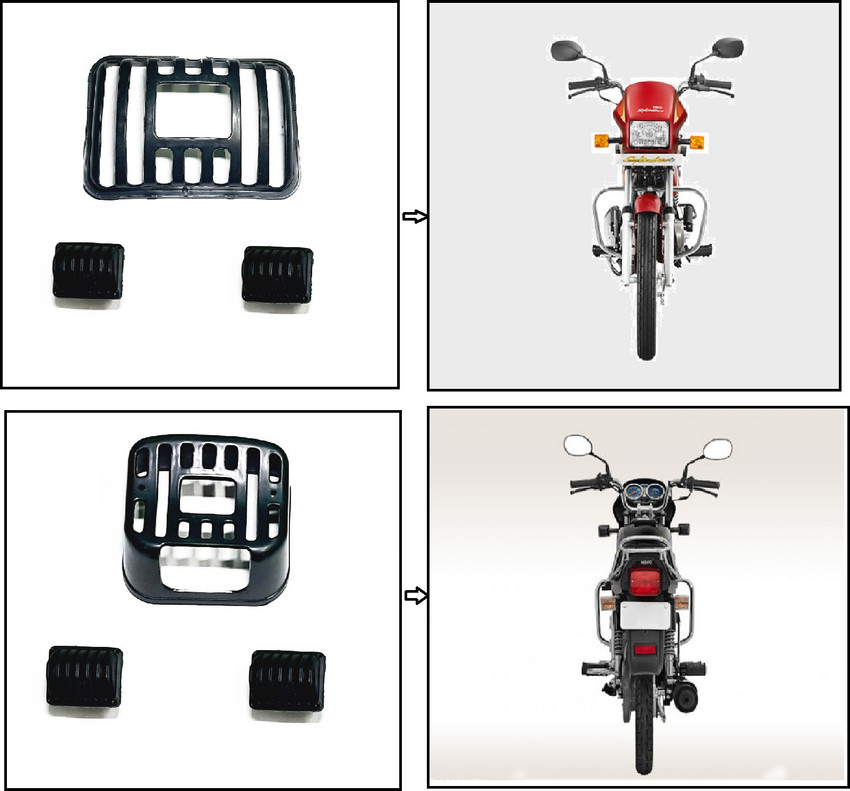 SRPHERE New Stylish Full Kit Grill For Splendor Pack Of 06 Bike Headlight Grill