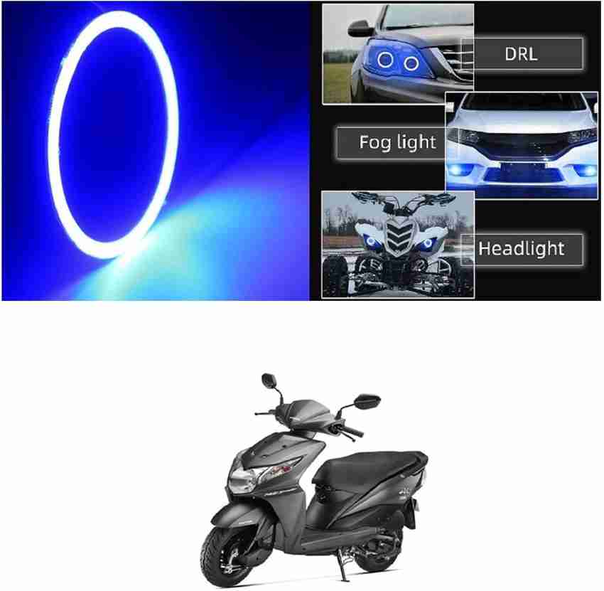 PRTEK 70mm COB Led Angel Eyes Headlight Halo Ring Warning Lamp 45