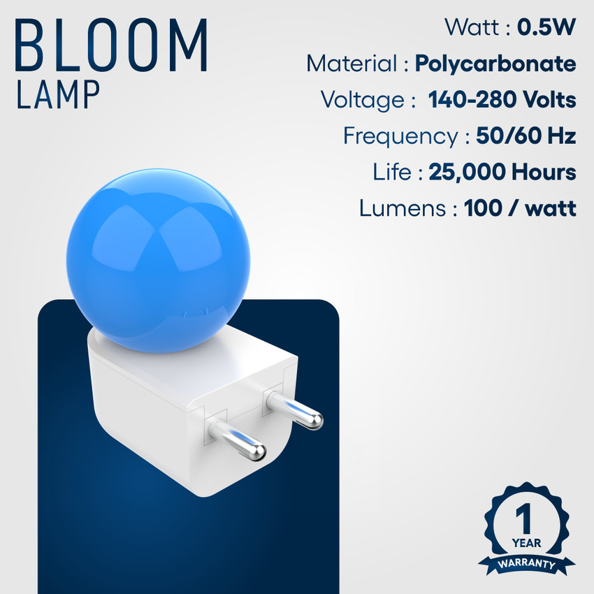 Night bulb with shop plug