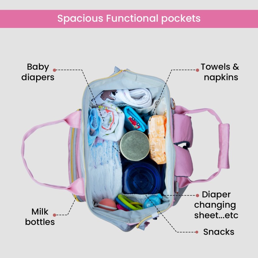 Diaper Bag Organizing Pouches (Set of 4) - Rainbow Diaper Bag Organizer  Pouches - Baby Diaper Clutch Bag, Wet Bag, Mama Bag, Snacks Diaper Bag  Insert