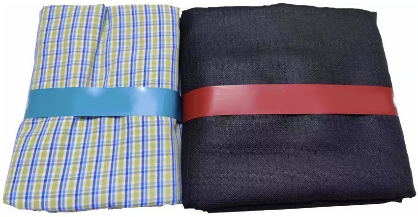Raymond Pure Cotton Checkered Shirt Fabric Price in India Buy