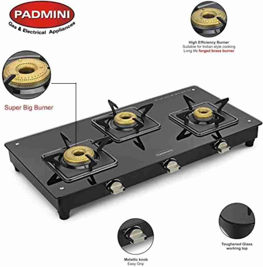 Padmini gas stove 3 burner sale