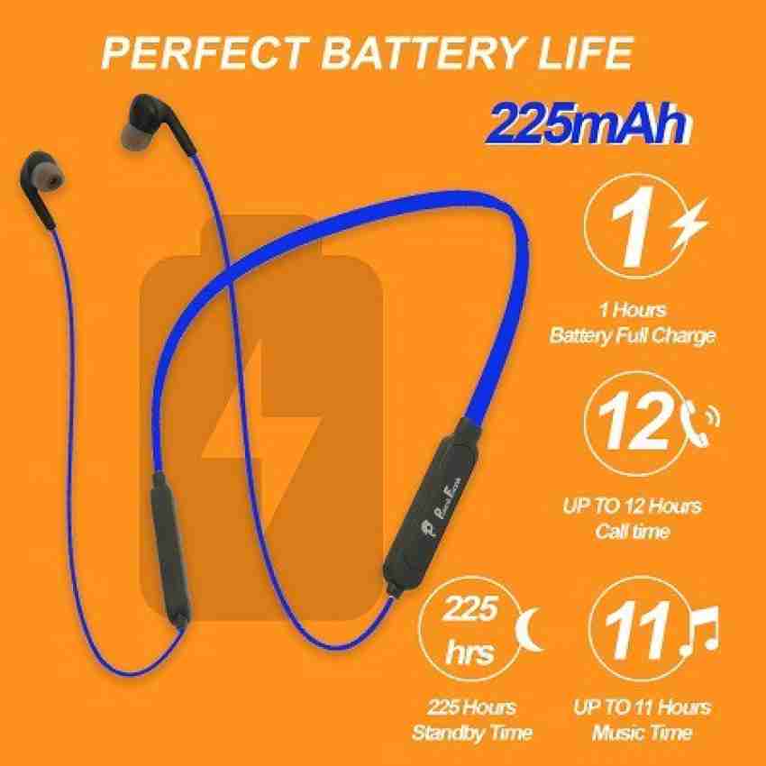 PunnkFunnk PF100 Wireless Neckband with Mic Upto 12 Hours Playtime