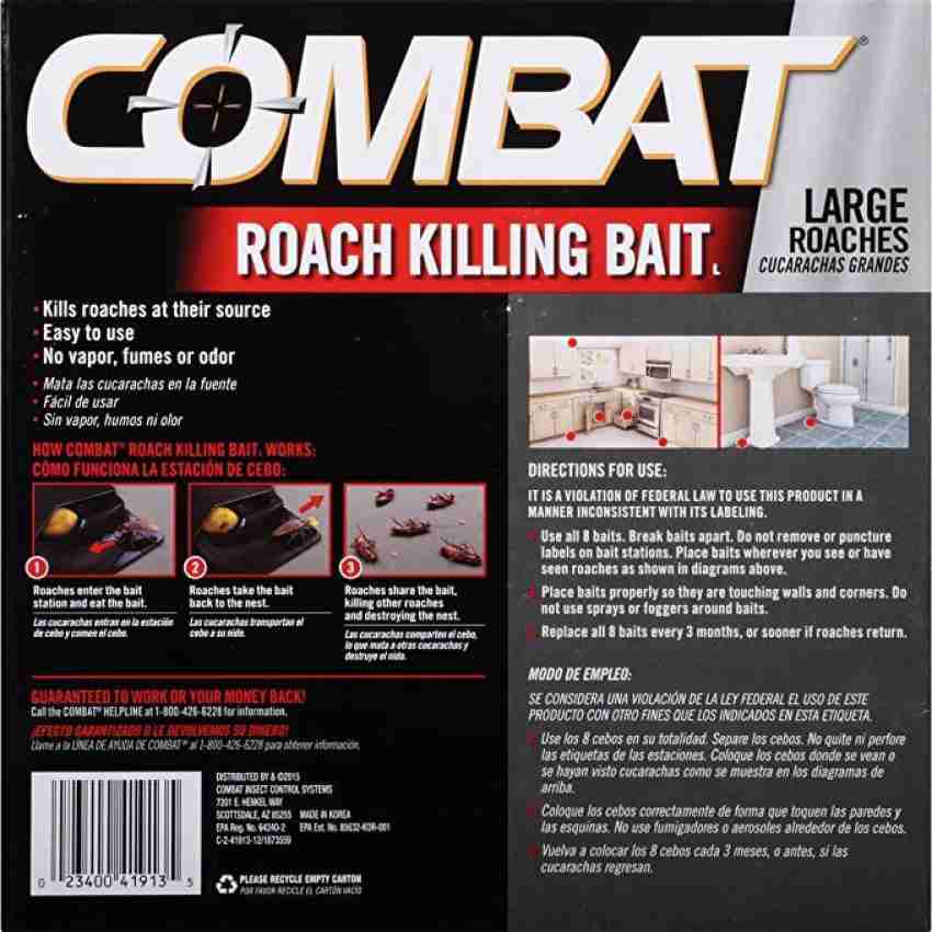 Combat Roach Killing Bait Large Roach Bait Station Kills the Nest,  Child-Resistant - Buy Baby Care Products in India