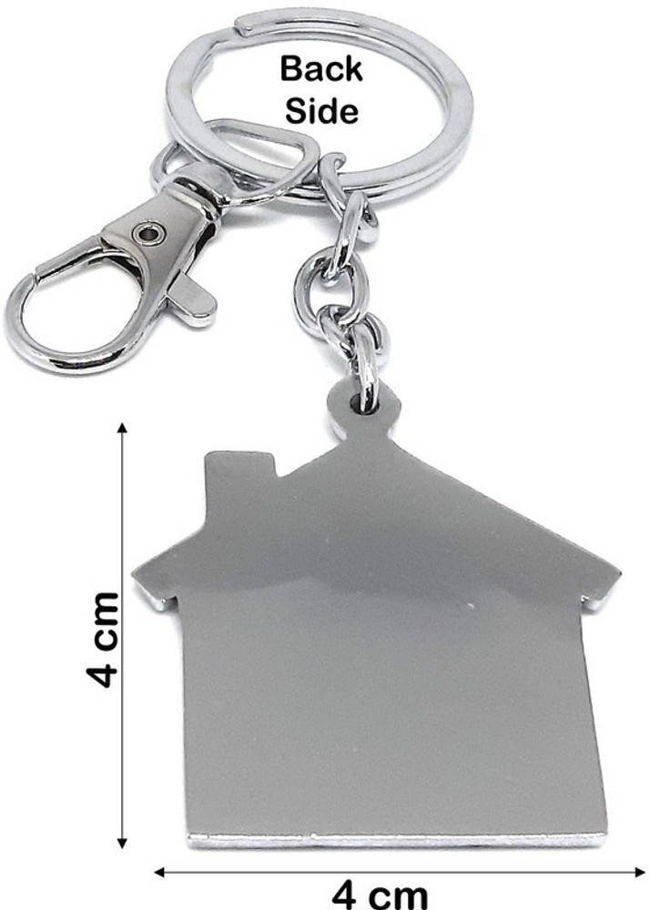 House shaped top key ring