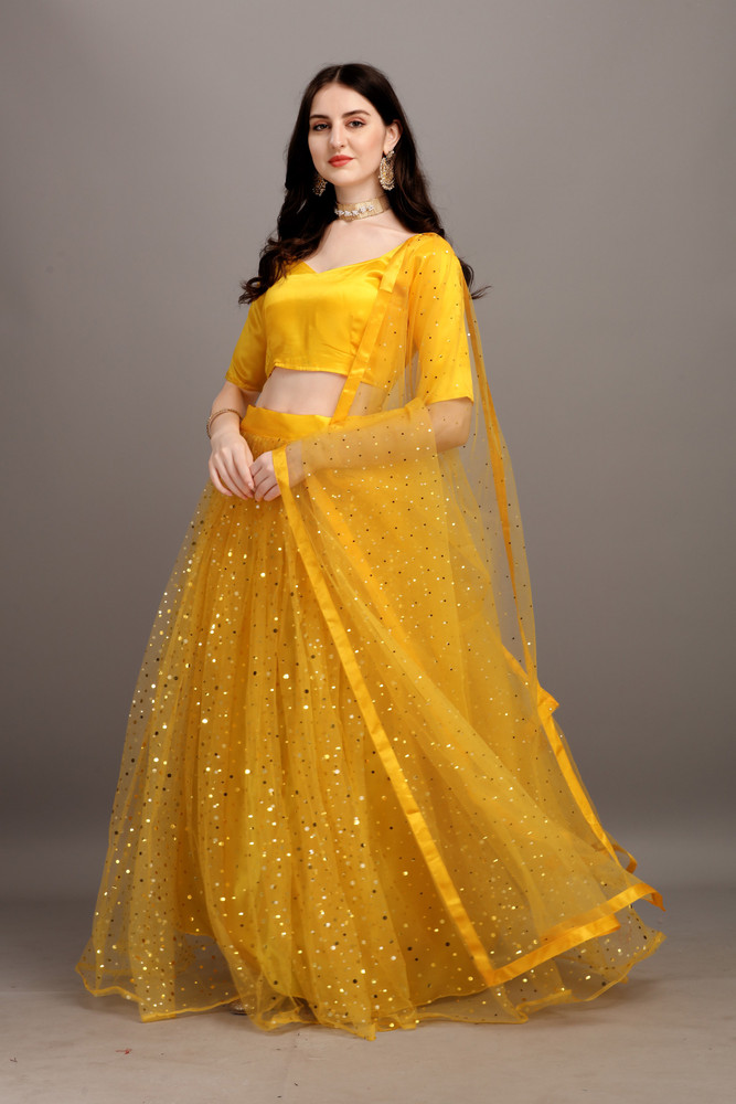 Webric Embellished Self Design Semi Stitched Lehenga Choli