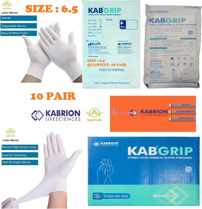 Agarwals KABGRIP Premium Quality Latex Sterile Powdered Surgical