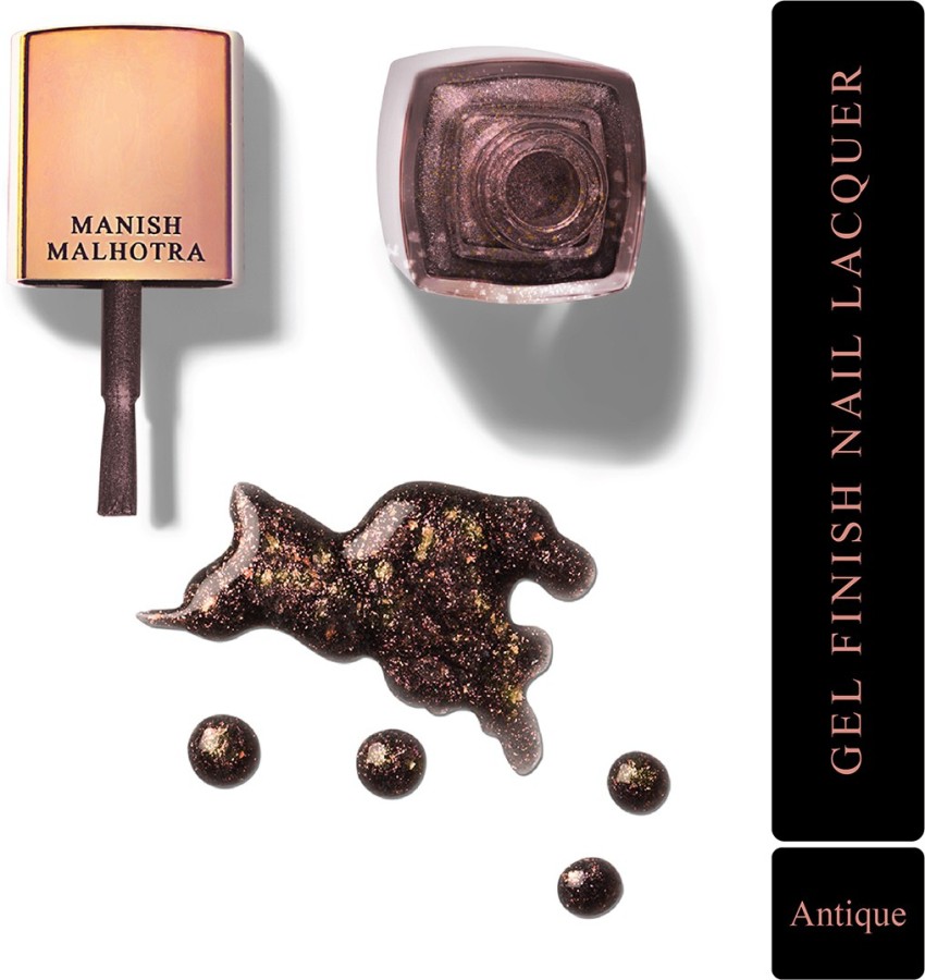 Buy MyGlamm Manish Malhotra Beauty Gel Finish Nail Lacquer-Metallic-Antique  (Multi)-12 ml| Hi-Shine Gel Nail Polish Glitter | Long Lasting & Quick  Drying| 5-Free Non-Toxic Formula Online at Low Prices in India -