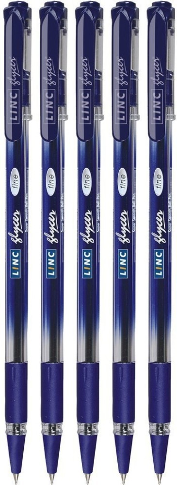 Linc Glycer Classic Ball Pen – Blue – Pack of 5 –  –  Colourful Stationery Sellers