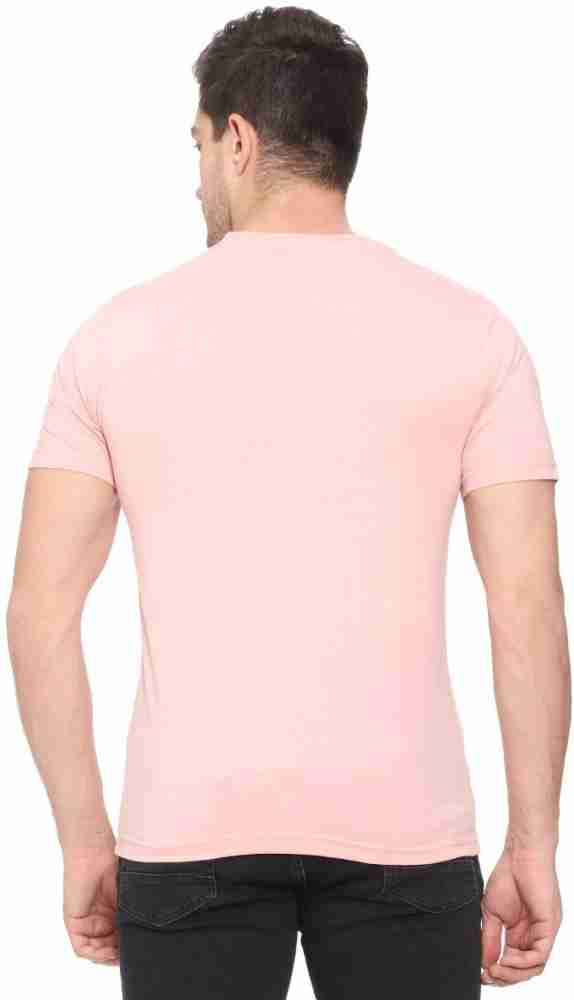 Buy Teemoods Mens Polyester Round Neck Dark Pink T Shirt at