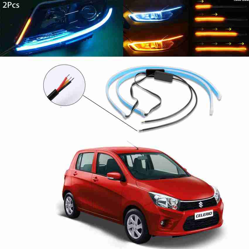 Gadiparts Car Audi Light Flexible Strip DRL White And Yellow LED