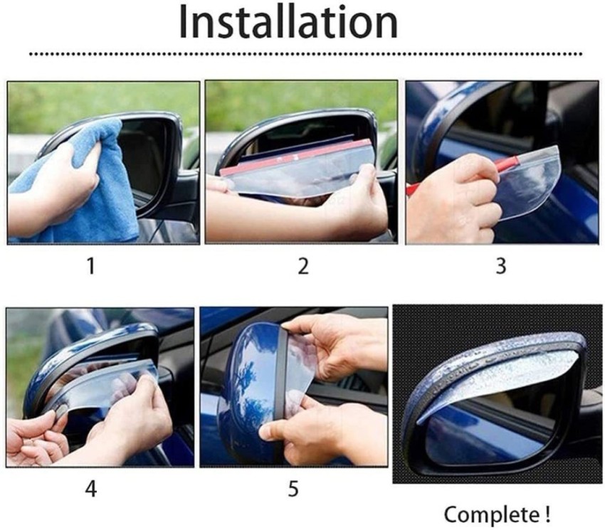2pcs Car Rearview Mirror Rain Eyebrow Protector Rain Cover Rearview Mirror  Shade