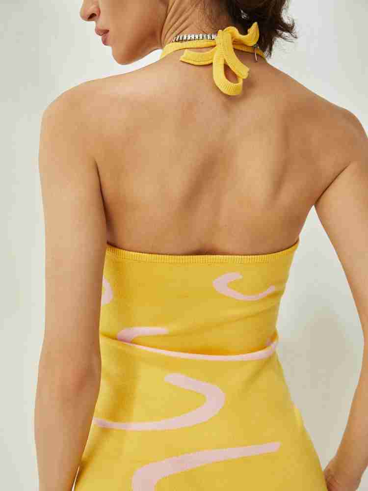 Urbanic Women Bodycon Yellow Dress - Buy Urbanic Women Bodycon Yellow Dress  Online at Best Prices in India