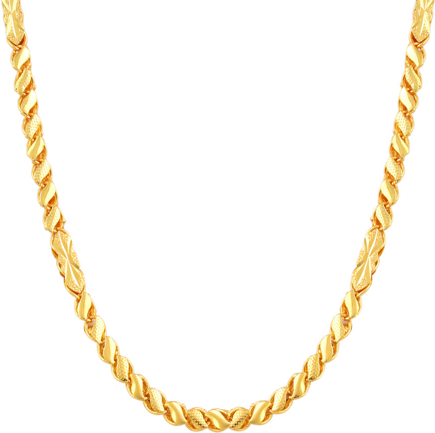 Fashion Frill Golden Men Chain Men Gold Chain for Boys and Man 18 Inches Gold plated Plated Brass Chain Price in India Buy Fashion Frill Golden Men Chain Men Gold Chain for