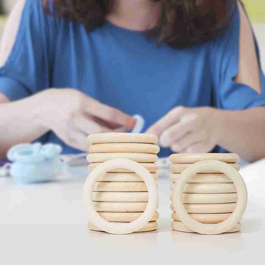 Craft Affair, 5cm Macrame Wooden Rings, Natural Smooth Rings for DIY Art  & Craft Projects -, 5cm Macrame Wooden Rings