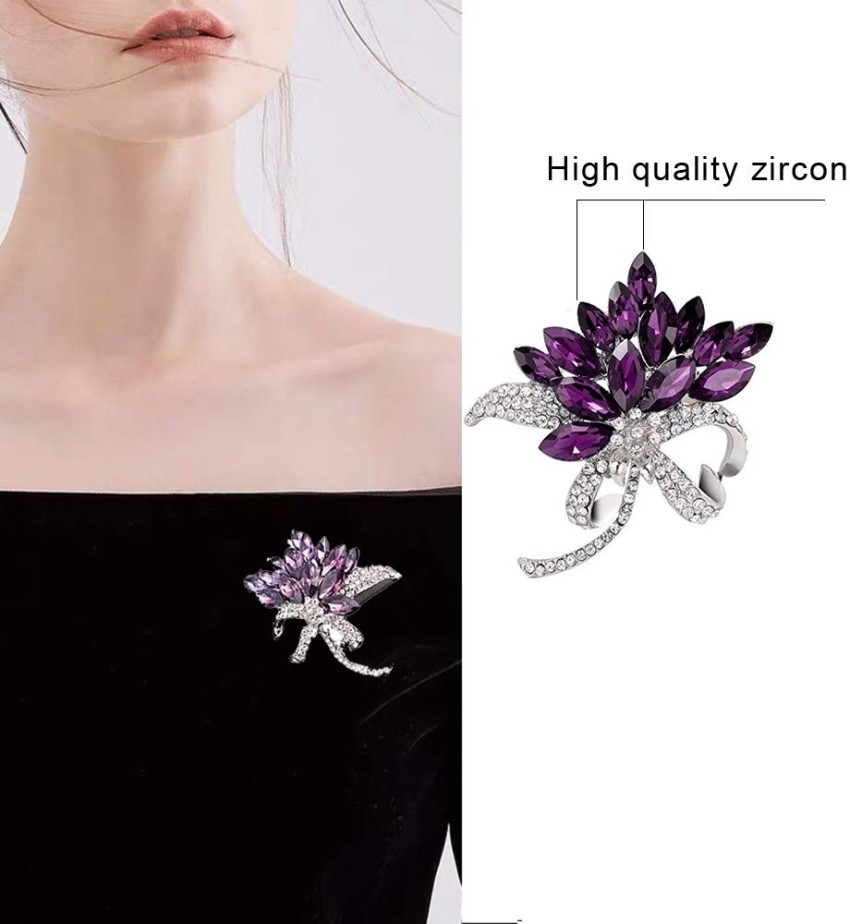 SYGA Brooch Pin Fashion Crystal Rhinestone Jewellery for Bridal