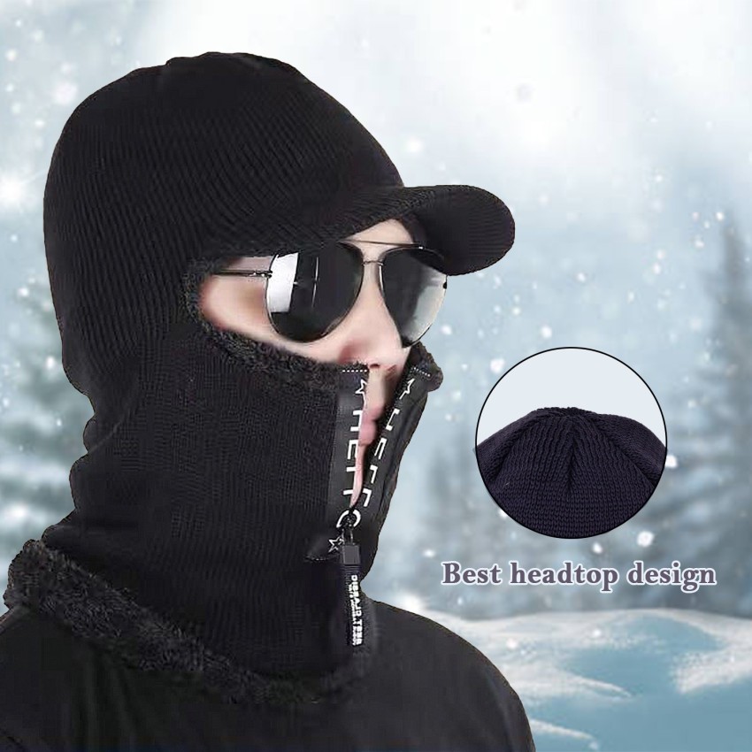 SYGA Unisex Zipper Balaclavas Winter Cap and Mask for Men Women