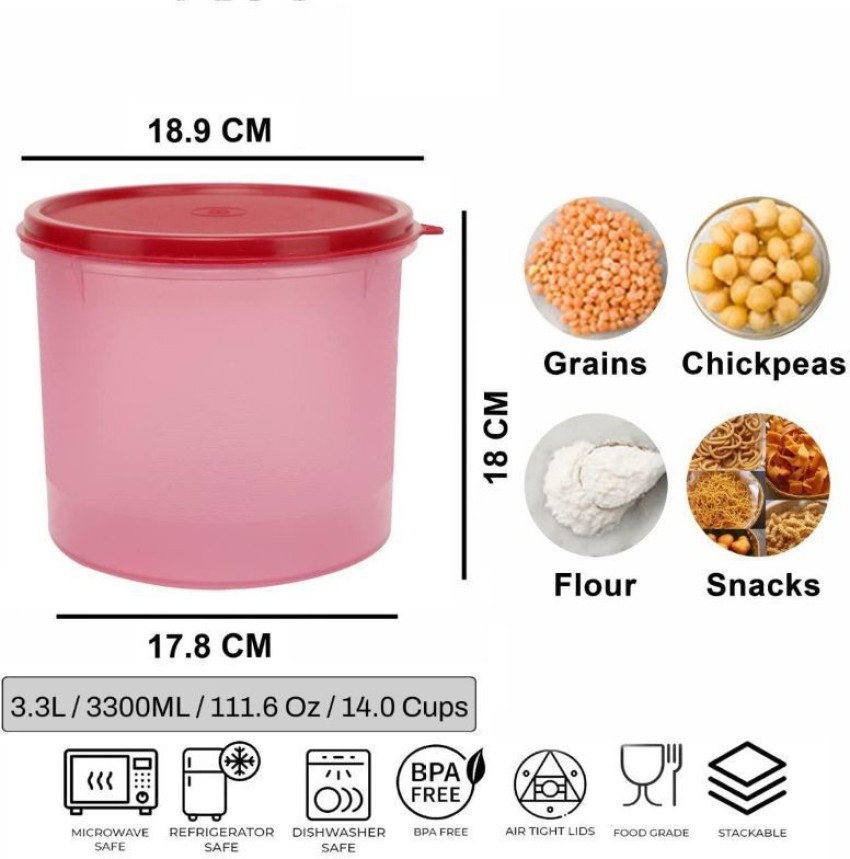 Large Glass Food Storage Jar 3500Ml Glass Flour Canister With