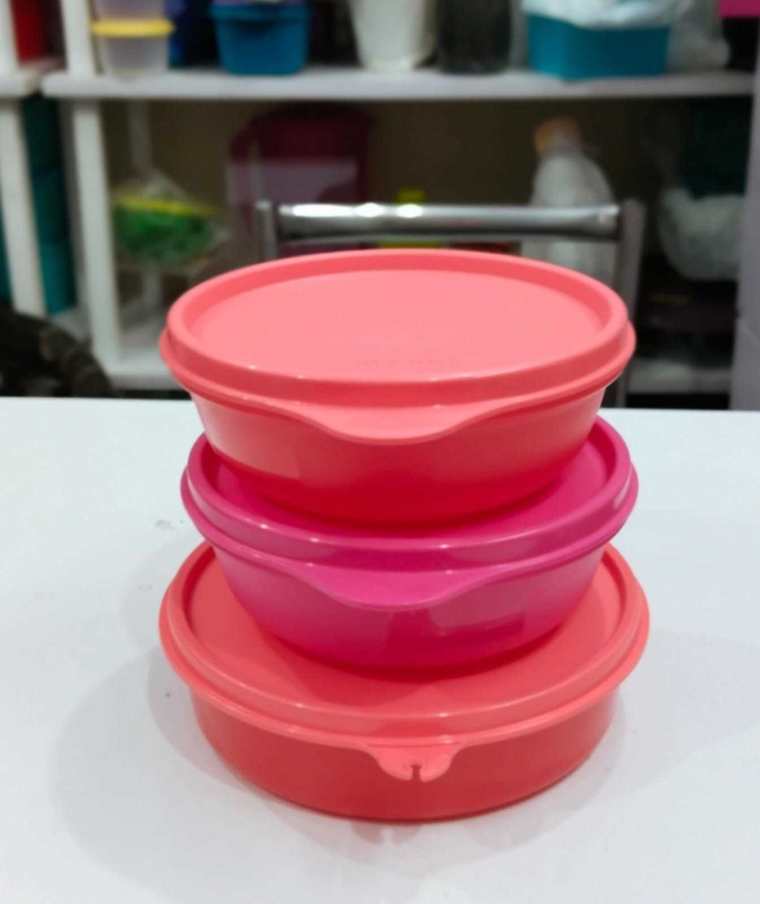 Tupperware Plastic Elegant Lunch Set for Women (Pink)