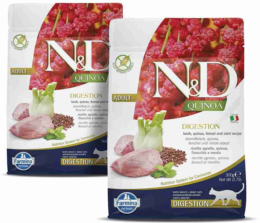Farmina N D Quinoa Digestion Cat Dry Food Grain Free Lamb